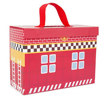 Load image into Gallery viewer, small foot wooden toys - Fire House Themed Playworld in Carrying Case, Multi
