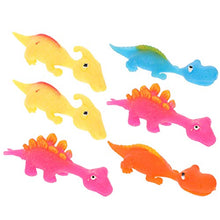 Load image into Gallery viewer, Toyvian 6pcs Dinosaur Slingshots Puffer- Like Stretchy Finger Rockets for Kids Flying Games Bag Stuffers Class Prize (Random Color)
