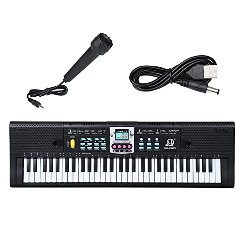 #N/A 61 Keys Digital Music Electronic Keyboard Key Board Electric Piano Kids Gift Kids Musical Instrument Play for Fun