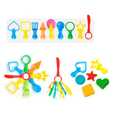Load image into Gallery viewer, Pandapia 52-Piece Play Dough Tools Toys Playdough Accessories Set Cookie Cutter Starter Party Favor Playsets Includes Roller Animal Molds ABC Letter Alphabet for Toddler Kids Preschool
