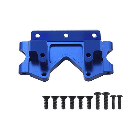 Aluminum Front Bulkhead Upgrade Parts for 1/10 Traxxas 2WD Slash Stampede Rustler Bandit Replace 2530 Blue-Anodized