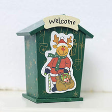 Load image into Gallery viewer, Amosfun Creative Christmas Themed House Money Box Wooden Cartoon Piggy Bank Saving Box for Kids Children (Random Pattern)
