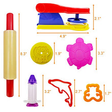 Load image into Gallery viewer, FRIMOONY Plastic Dough Tools, Various Animal Molds, Rolling Pins, for Creative Dough Cutting, 45 PCS
