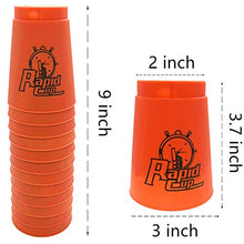 Load image into Gallery viewer, Quick Stacks Cups Sports Stacking Cups Speed Training Game Classic Interactive Challenge Competition Party Toy Set of 12 with Carry Bag-Red
