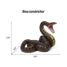 Load image into Gallery viewer, UANDME 8pcs Fake Snakes Toy Figurines Realistic Fake Snake Prank Rubber Snake Props Scary Snake Toy Scare Birds, Cobra Snake, Boa Constrictor, Coral Snake, Rattlesnake Wild Life Figures
