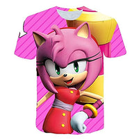 Fan Choice Boys Cartoon Rose Sonic Clothes Girls 3D Funny T-Shirts Costume Children Spring Clothing Kids Tees Top Baby T Shirts (Style 2, 4T)