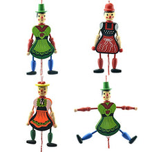 Load image into Gallery viewer, PRETYZOOM 4pcs Wood Puppet Doll Toys Margaretha Reichardt Wooden Toys Wooden Hanging Puppet Toys Party Favor

