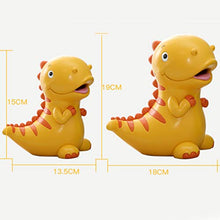 Load image into Gallery viewer, LIOOBO Lovely Dinosaur Shaped Piggy Bank Resin Coin Bank Money Bank Best Birthday Party Gifts for Kids Boys Girls Home Table Decoration Orange Size S
