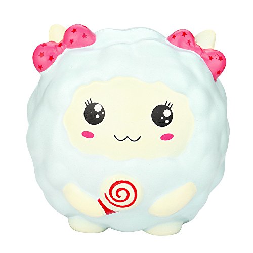 ZhiLoeng Cartoon Sheep Stress Toys for Kids, Lovely Pink Stress Relief Toys for Adults, Slow Rising Sensory Toys, Ideal for Autism, Anxiety