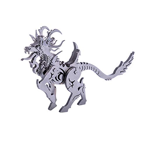 RuiyiF 3D Metal Puzzles Beast for Kids Ages 10-12, Stainless Steel 3D Metal Model Kits Animal to Build, Assembly Hobby Animal Model Kits, Desk Ornaments/Building Toys for Kids Adults