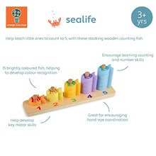 Load image into Gallery viewer, Orange Tree Toys - Counting Fish  Wooden Toy with 15 Stacking Pieces - for Kids Ages 3 Years and Up to Practice Counting and Develop Fine Motor Skills
