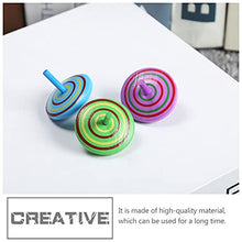 Load image into Gallery viewer, Toyvian 16pcs Handmade Wood Spinning Top Toys Wooden Gyroscopes Toy Colorful Painted Spinning Tops Kindergarten Educational Toys for Toddlers Kids Random Color

