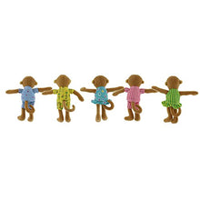 Load image into Gallery viewer, MerryMakers Five Little Monkeys Finger Puppet Playset, Set of 5, 5-Inches Each
