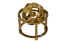 Load image into Gallery viewer, Brass Armillary Sphere with Stand, 9 cm High - Steampunk, Pirate or Vintage Decoration an
