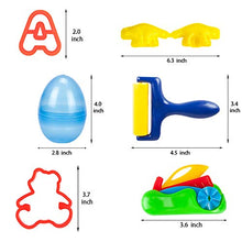 Load image into Gallery viewer, Pecopcock Play Dough Tools Set for Kids 45Pcs Dough Accessories Dinosaur Molds, Rollers and Cutters, Letter Molds Various Plastic Animal Molds and Art Clay Tools for Creative Dough Cutting
