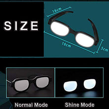 Load image into Gallery viewer, Hotiego Anime Glasses Light-Up LED Eyewear Anime Role Playing Props Funny Novelty Luminous Cosplay Party Halloween Toys (Black 1)
