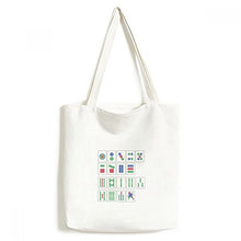 Load image into Gallery viewer, Chinese Culture Mahjong Chess Game Tote Canvas Bag Shopping Satchel Casual Handbag
