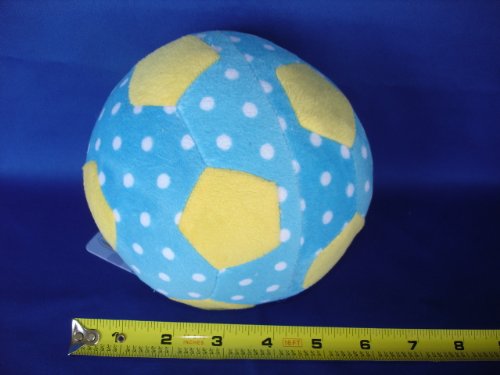 My First Plush Soccer Ball with Rattle - Blue