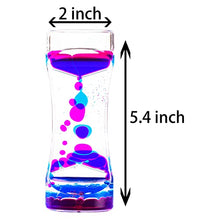 Load image into Gallery viewer, LYPGONE Liquid Motion Bubbler Timer Pack of 3 Hourglass Liquid Bubbler Sensory Toys ADHD Fidget Toy Anxiety Autism Toys Calm Relaxing Desk Toys
