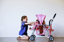 Load image into Gallery viewer, Joovy Toy Doll Caboose Tandem Stroller - Pink Dot
