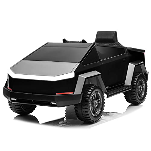 Modern-Depo MX Truck Ride On Car with Remote Control, Cyber Style Pickup Truck 12V Electric Car for Kids to Drive, Black