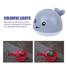 Load image into Gallery viewer, Electric Induction Bath Toy, Spray Water Squirt Toy Float Toys Bathtub Shower Pool Bathroom Toy with Colorful Lights for Baby Toddler Infant Kid Water Sprayer(Gray)
