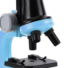 Load image into Gallery viewer, Fybida High Definition Home School Educational Toy Microscope Kit Lab LED Plastic View Different Specimens Observed(Blue)
