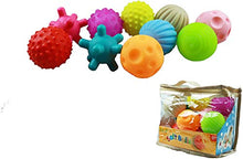 Load image into Gallery viewer, ROHSCE 10 Pack Sensory Balls for Babies Kids, 6 to 12 Months Baby Toy Ball Toddlers and Infant Small Massage Soft Textured Multi Ball Set
