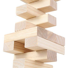 Load image into Gallery viewer, 54 Piece Wood Block Stack Tumble Tower Toppling Blocks Game-Great for Game Nights for Kids Adults Family -Storage Bag Included
