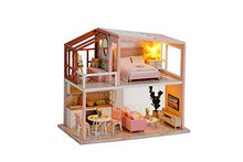 Load image into Gallery viewer, Flever Wooden DIY Dollhouse Kit, 1:32 Scale Miniature with Furniture, Dust Proof Cover, Creative Craft Gift with The Nordic Apartmen for Lovers and Friends (Warm The Heart of Life)
