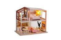 Flever Wooden DIY Dollhouse Kit, 1:32 Scale Miniature with Furniture, Dust Proof Cover, Creative Craft Gift with The Nordic Apartmen for Lovers and Friends (Warm The Heart of Life)