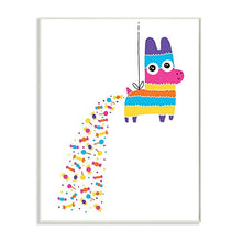 Load image into Gallery viewer, Stupell Industries Color Pop Party Pinata with Rainbow Candy, Designed by Michael Buxton Art, 13 x 19, Wall Plaque
