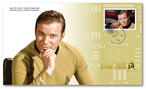 Star Trek 50th Anniversary- Kirk Official First Day Cover Collectible Postage Stamps Canada