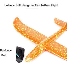 Load image into Gallery viewer, 19&quot; Airplane, Manual Throwing, Fun, challenging, Outdoor Sports Toy, Model Foam Airplane for Boys &amp; Girls (Orange) 1PK
