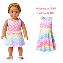 Load image into Gallery viewer, Matching Girl &amp; Doll Dresses Mermaid Summer Clothes for Big Girls Kids Green 12-13Y
