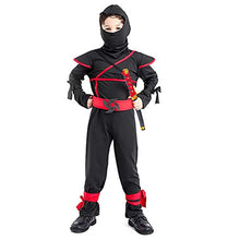 Load image into Gallery viewer, Ninja Halloween Costume for Boys with Included Accessories for Child Dress up Best Gifts
