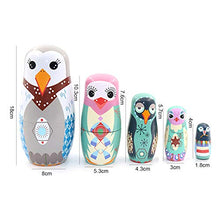 Load image into Gallery viewer, ManFull Nesting Dolls, Nesting Dolls for Toddlers, Stacking Toys, 5Pcs/Set Cartoon Owl Matryoshka Nesting Dolls Toys Home Coffee Shop Ornament for Children, Christmas Multi
