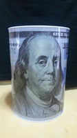 100 Dollar Bill Tin Money Bank JUMBO, Bank Note Tin Metal Money Box 100$ Bill dollar moneybox, 8.5' Tall x 6.0' Metal Money Coin Bank, $100 Bill dollar bank, Benjamin Franklin coin bank, Cash Bank
