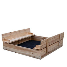 Load image into Gallery viewer, Be Mindful Solid Wood Sandbox for Outdoor Play (Extra Large)
