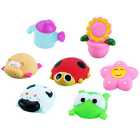 YuYe-xthriv Children's Toys Educational Toys, 7Pcs Baby Cartoon Water Spray Animal Swimming Play Float Game Shower Bath Toy Mixed Color