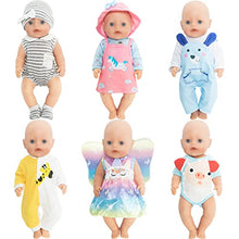Load image into Gallery viewer, SOTOGO 6 Sets Doll Clothes Outfits for 14 to 17 Inch New Born Baby Doll, 15 Inch Baby Doll and American 18 Inch Doll Clothes and Accessories
