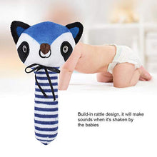 Load image into Gallery viewer, Animal Handbell, Safe to Play Baby Rattle Stick Toy, Comfortable Premium Material for Kid Baby(Blue Little Raccoon Hand Crank)

