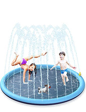 Load image into Gallery viewer, BOIROS Upgraded Splash Pad, 68&quot; Water Play Sprinkler for Kids, Large Inflatable Splash Mat Outdoor Water Toys for 3 4 5 6 7 8 Year Old Boys and Girls Toddlers Backyard Summer Toys, Dog Sprinkler Pool
