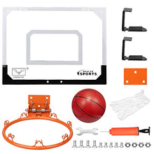 Load image into Gallery viewer, Mini Indoor Basketball Hoop for Kids, Small Indoor Basketball Hoop for Door Metal Rim Goal Hanging Wall Mount Board Sport Training Game for Adults Office Home(15.8&quot;x11.7&quot;)

