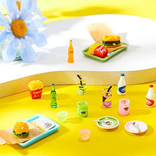 Load image into Gallery viewer, Chalyna 8 Set 20 Pieces Miniature Food Pretend Fast Food Play Toys Set Hamburger Fries Soda Pudding Milk Juice Doll Food Kitchen Accessory Toy for Kids Party Accessory Restaurant Decor

