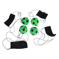 NUOBESTY Bouncy Balls Childrens Fitness Ball Party Bag Fillers Jumping Balls Kids Return Ball Sports and Leisure Decompression Mini Football Toys with Wrist Straps- 4pcs, Green