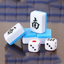 Load image into Gallery viewer, FCBF Traveling Chinese Mahjong Set, Including 146 Melamine with Putters, Dice Mahjong Set with Handbag (Color : Green, Size : 2.21.51.2cm)
