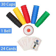 Load image into Gallery viewer, Vinciph Quick Cups Games for Kids Intellectual Flying Stack Cups,Stacking Cups Games Parent-Child Interactive Game with 24 Picture Cards, 30 Cups
