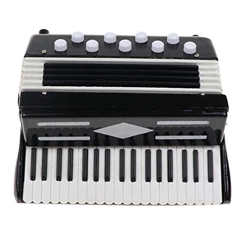PRETYZOOM Mini Accordion Model Miniature Accordion with Case Mini Musical Instruments Replica Collectible Miniature Dollhouse Model for Gifts Home Decoration