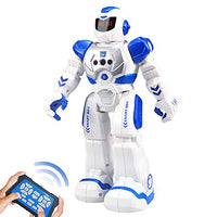 Cargooy Best Gift for Kids ,Intelligent Programmable RC Robot with Infrared Controller Toys,Dancing,Singing, Moonwalking and LED Eyes,Gesture Sensing Robot Kit for Childrens Entertainment (Blue)